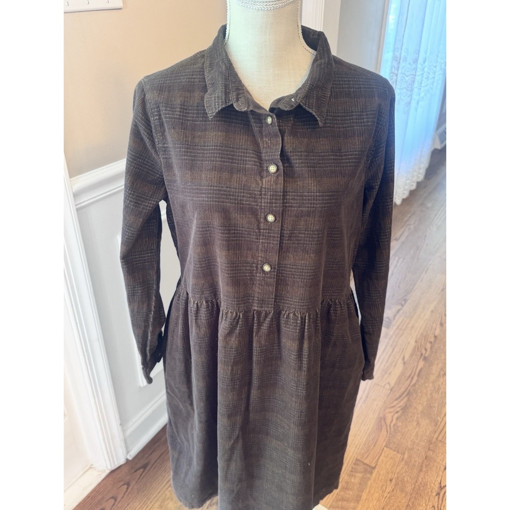 Poetry  Brown Womens corduroy Dress Size 10 - Picture 2 of 16